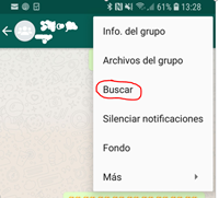 Trucos buscar WhatsApp